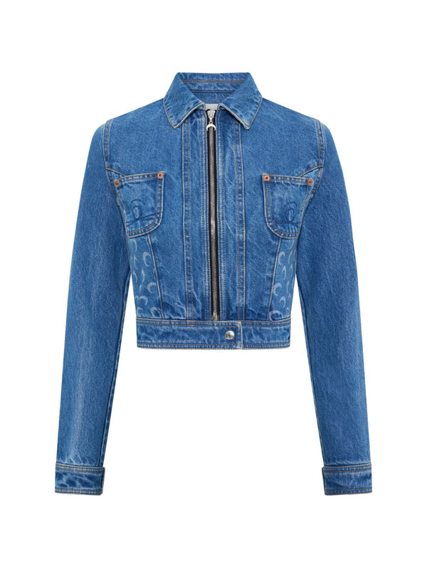 Marine Serre Denim cotton jacket