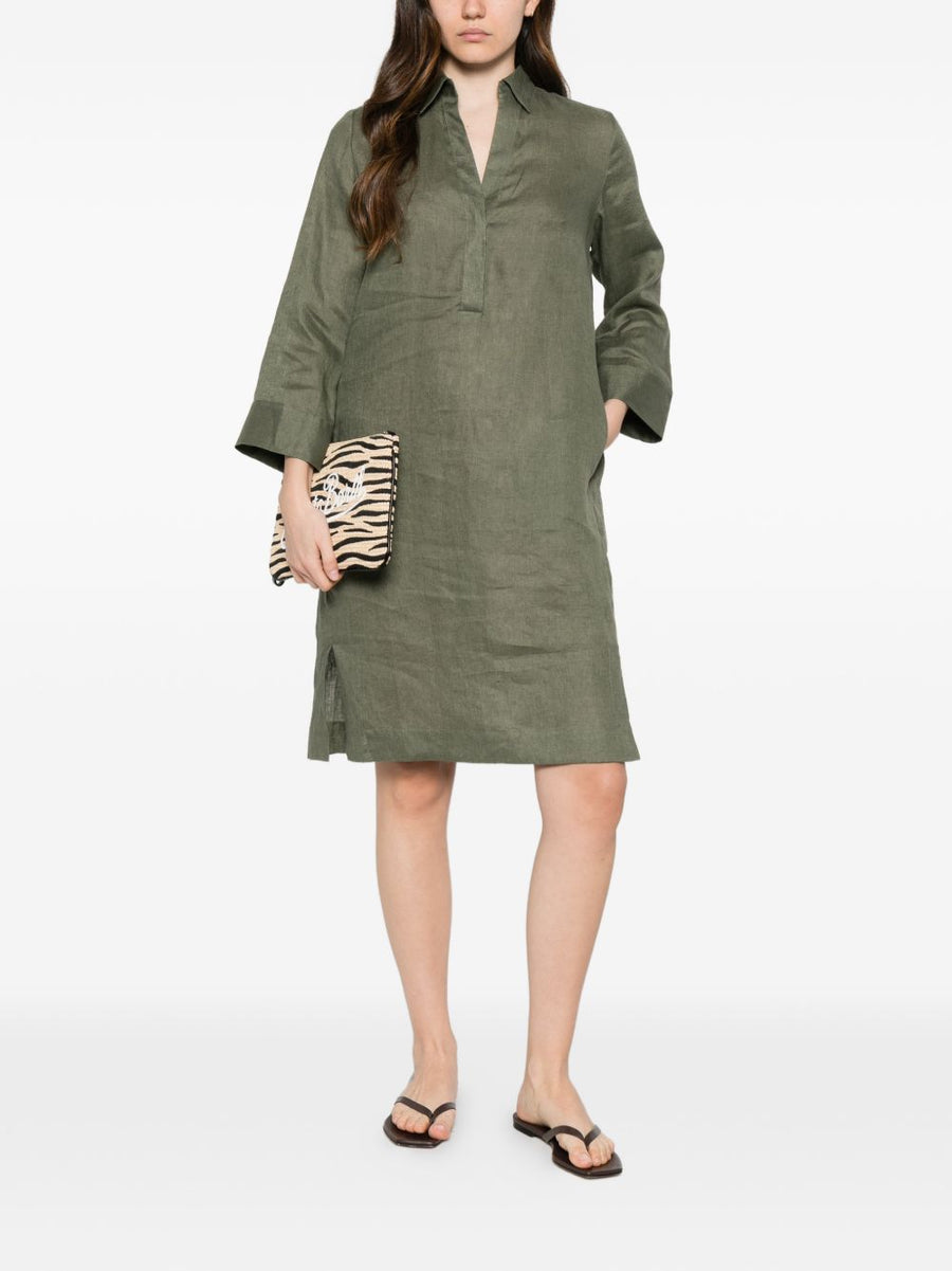Archivio 67 Linen Chemisier Dress For Women Breathable Polished Everyday Luxury