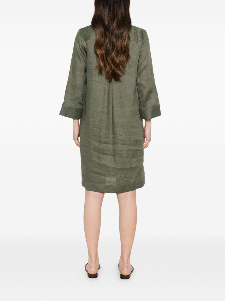 Archivio 67 Linen Chemisier Dress For Women Breathable Polished Everyday Luxury