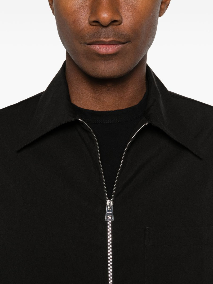 Givenchy Zipped Shirt For Men - Versatile Black Polyester Front Zip Smart Casual Essential