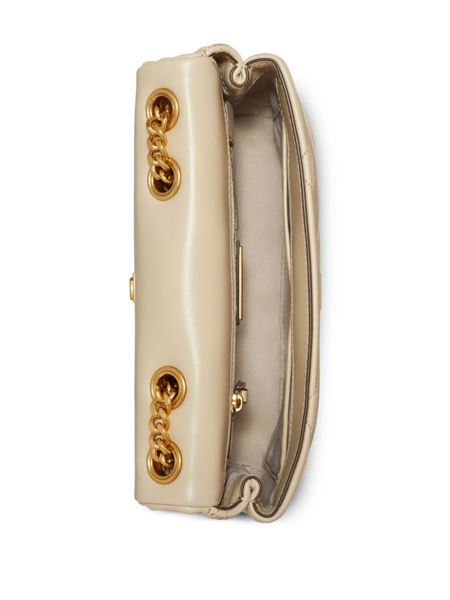 Tory Burch Kira Small Diamond Quilted Convertible Shoulder Bag For Women With Gold Hardware