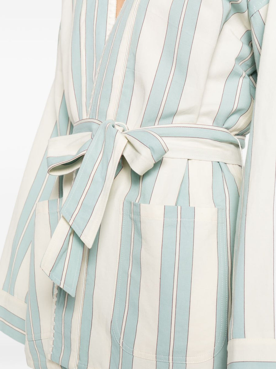 Forte Forte Striped Kimono Jacket For Women Wrap Design Luxurious Layering Essential