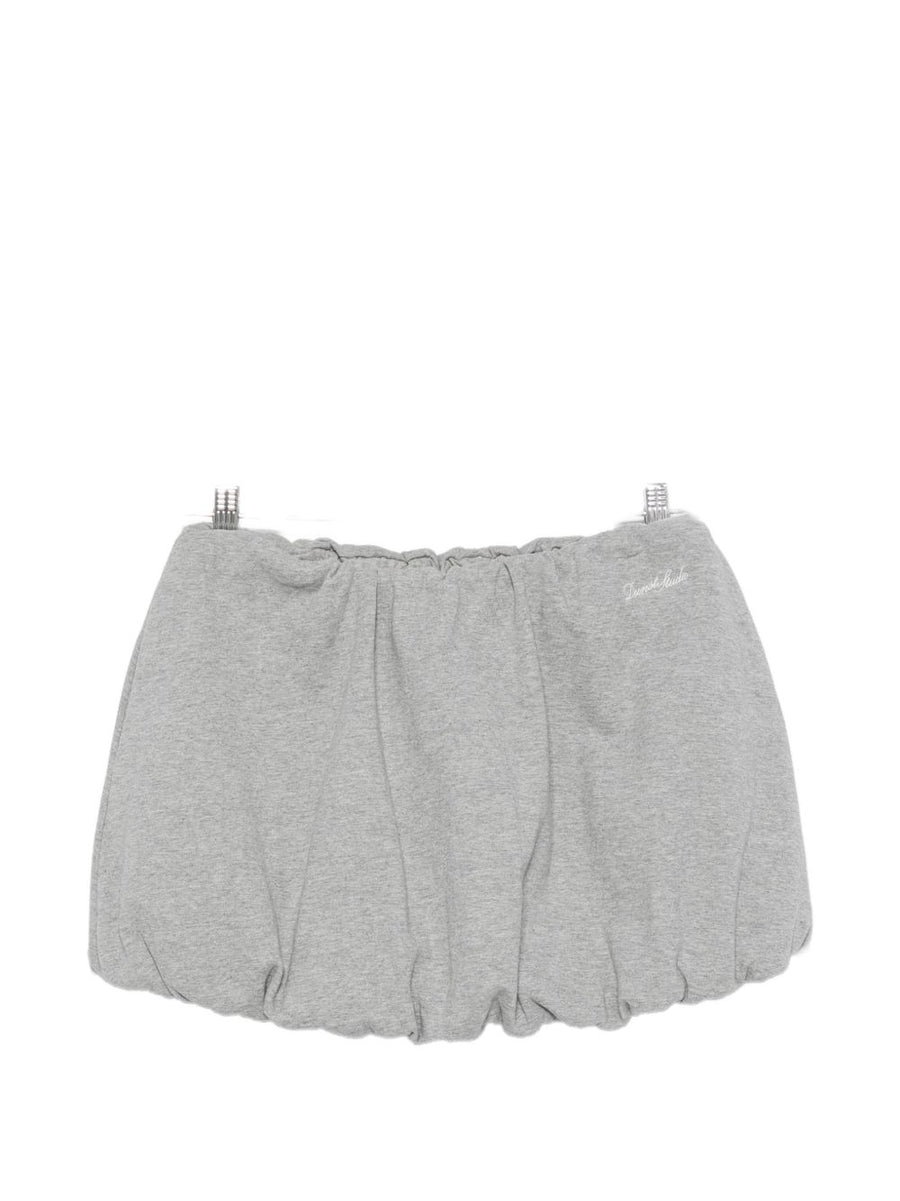 Dunst Cotton Mini Skirt For Women Soft Jersey Comfort With Elastic Waistband Versatile Grey Wardrobe Staple