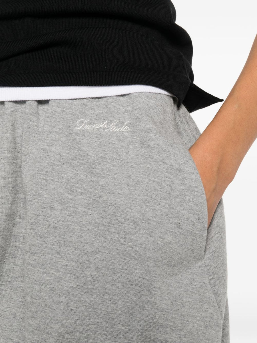 Dunst Cotton Mini Skirt For Women Soft Jersey Comfort With Elastic Waistband Versatile Grey Wardrobe Staple