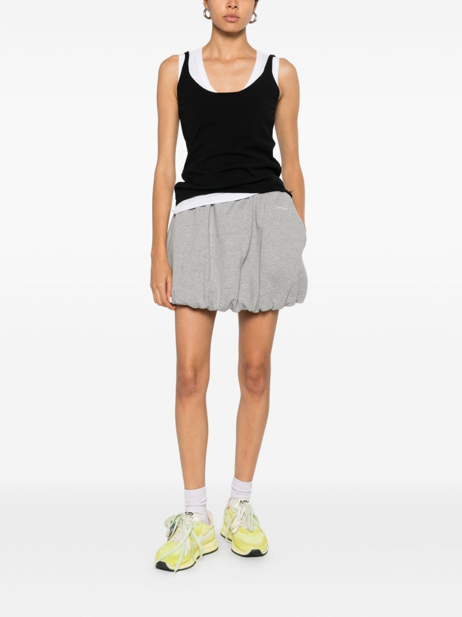 Dunst Cotton Mini Skirt For Women Soft Jersey Comfort With Elastic Waistband Versatile Grey Wardrobe Staple