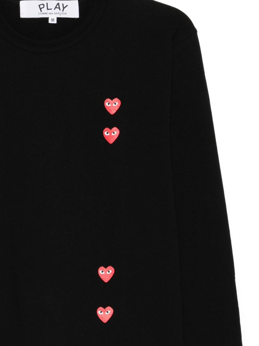 Comme Des Garcons Cotton T Shirt For Women Iconic Graphic Black Heart Print Spring Summer 2026
