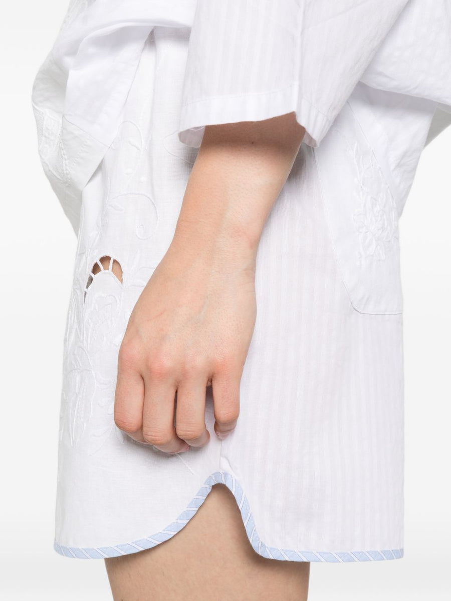 Relax Relux Cotton Shorts For Women Handmade White Short Trousers With Elastic Waistband Timeless Summer Wardrobe