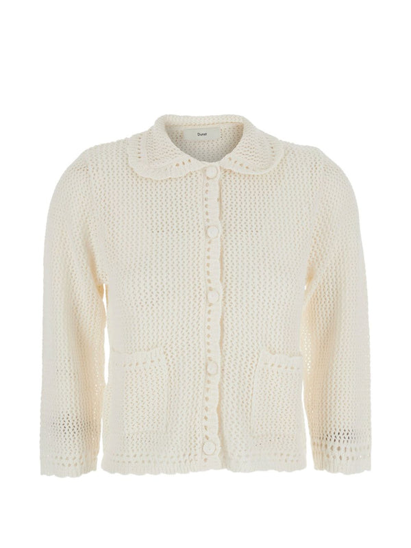 Dunst Linen Cotton Blend Cardigan For Women Breathable Lightweight Layering Topwear