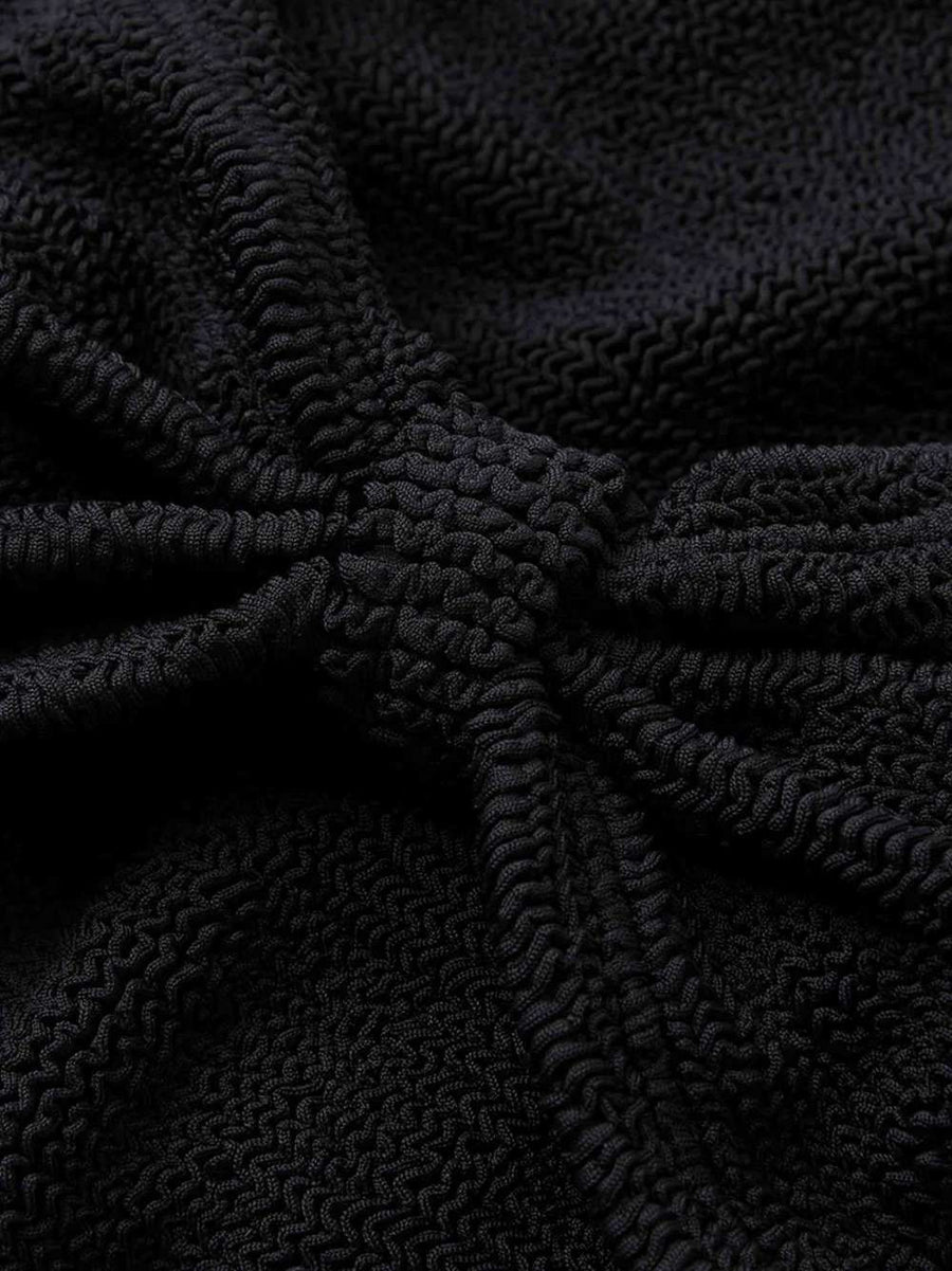 Hunza Alicia Bikini Set For Women Black With Gathered Detail Spaghetti Straps Minimalist Silhouette Resort Ready