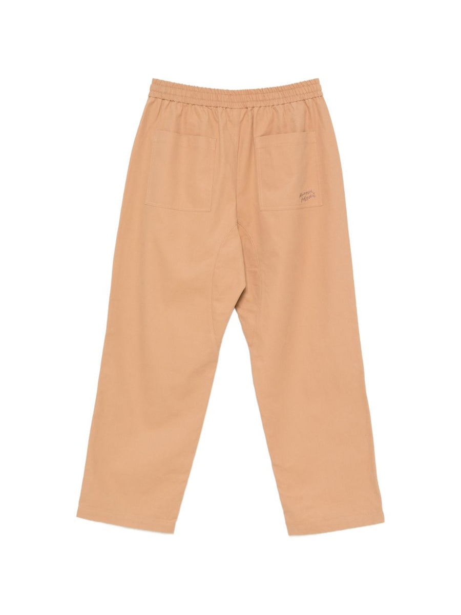 Maison Kitsuné Cotton Drawstring Trousers For Men Relaxed Fit Everyday Comfort Luxury