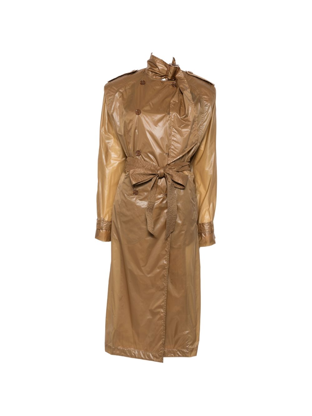 Saint Laurent LavalliÃ¨re Double-Breasted Belted Trench Coat