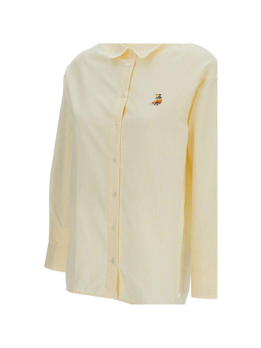 Maison Kitsuné Dreaming Fox Womens Casual Shirt Yellow Versatile Chic Everyday Wear
