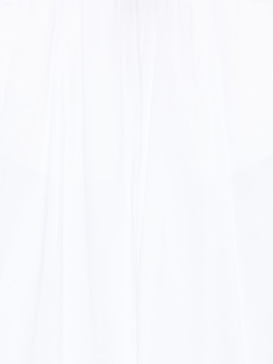 Semicouture Cotton Trousers For Women White Elastic Waistband Polished Everyday Office Wear