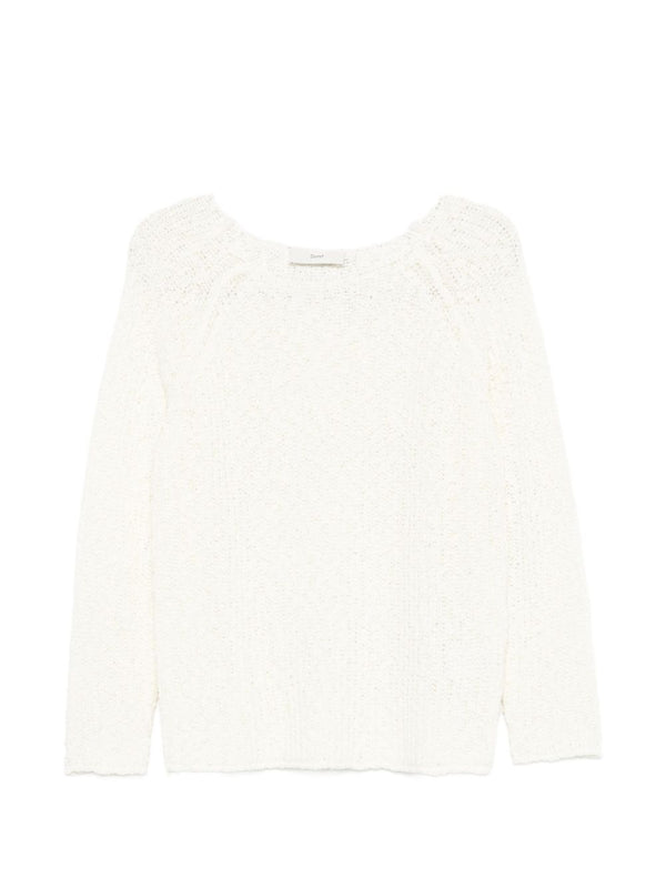 Dunst Crochet Crewneck Jumper For Women Lightweight Ivory Open Knit Top Versatile Wardrobe Essential