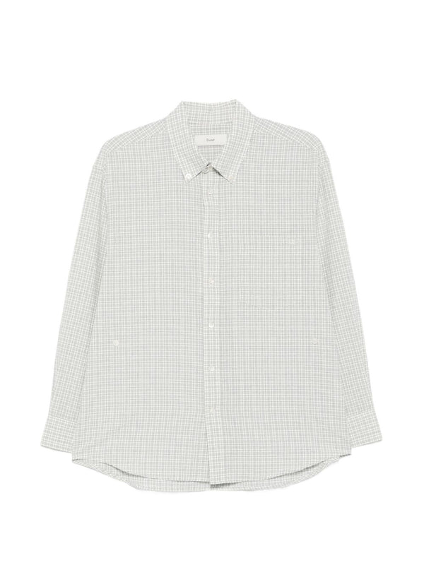 Dunst Women Cotton Shirt Ivory White Check Button Front Smart Casual Luxe Spring Summer 2026