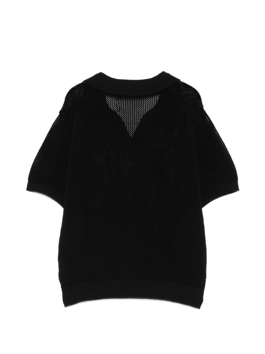Dunst Cotton Linen Polo Shirt For Women Versatile Black Polo With Soft Structure