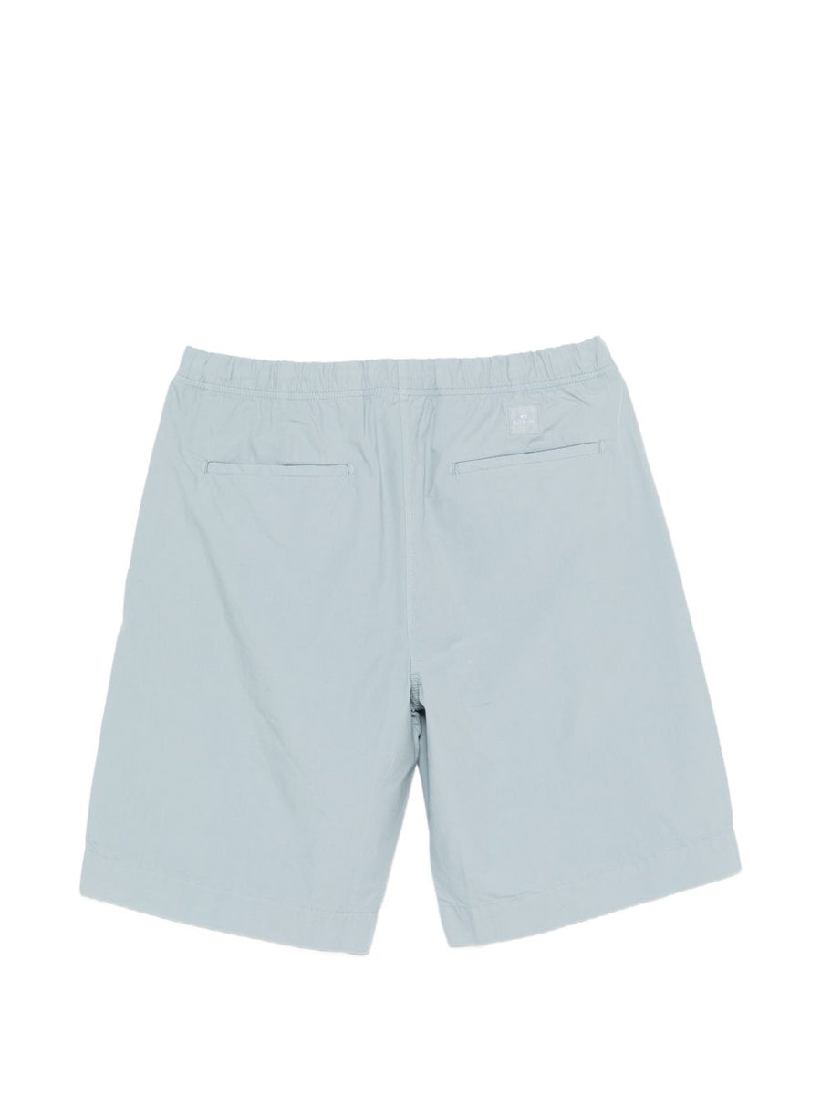 Paul Smith Lightweight Shorts For Men In Light Blue Cotton With Elastic Waist Premium Versatile Comfort