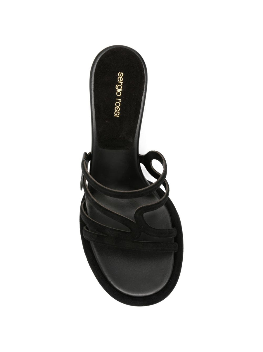 Sergio Rossi Suede leather heel sandals