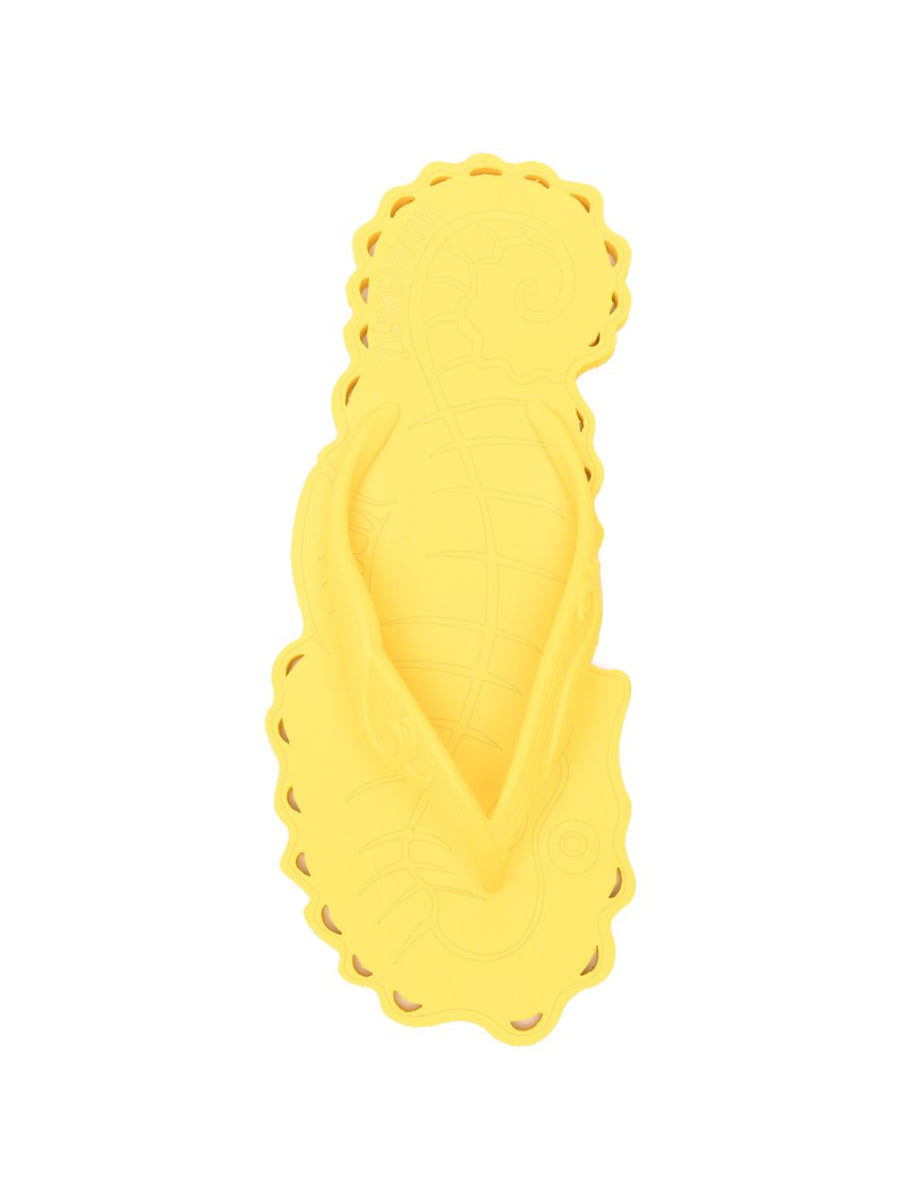 Zimmermann Yellow Thong Sandals Flat Slip On With Dust Bag