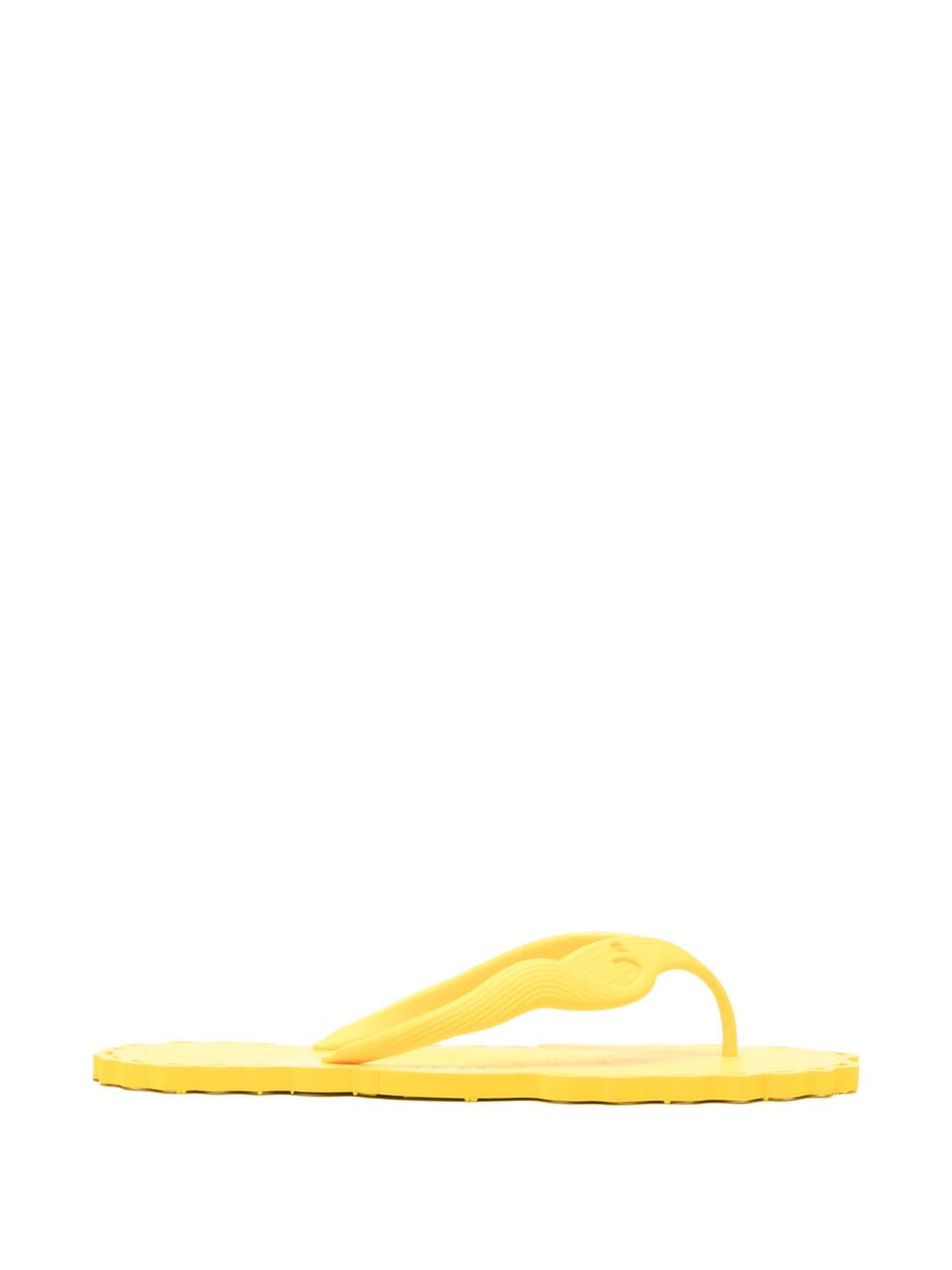 Zimmermann Yellow Thong Sandals Flat Slip On With Dust Bag