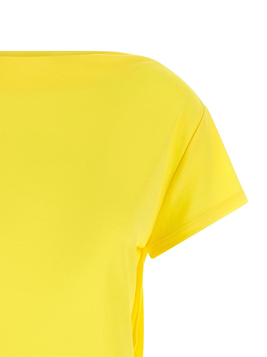 Jacquemus Resort La Robe Mistral Mini Dress Bold Sunny Yellow Modern Silhouette Vacation Ready For Women
