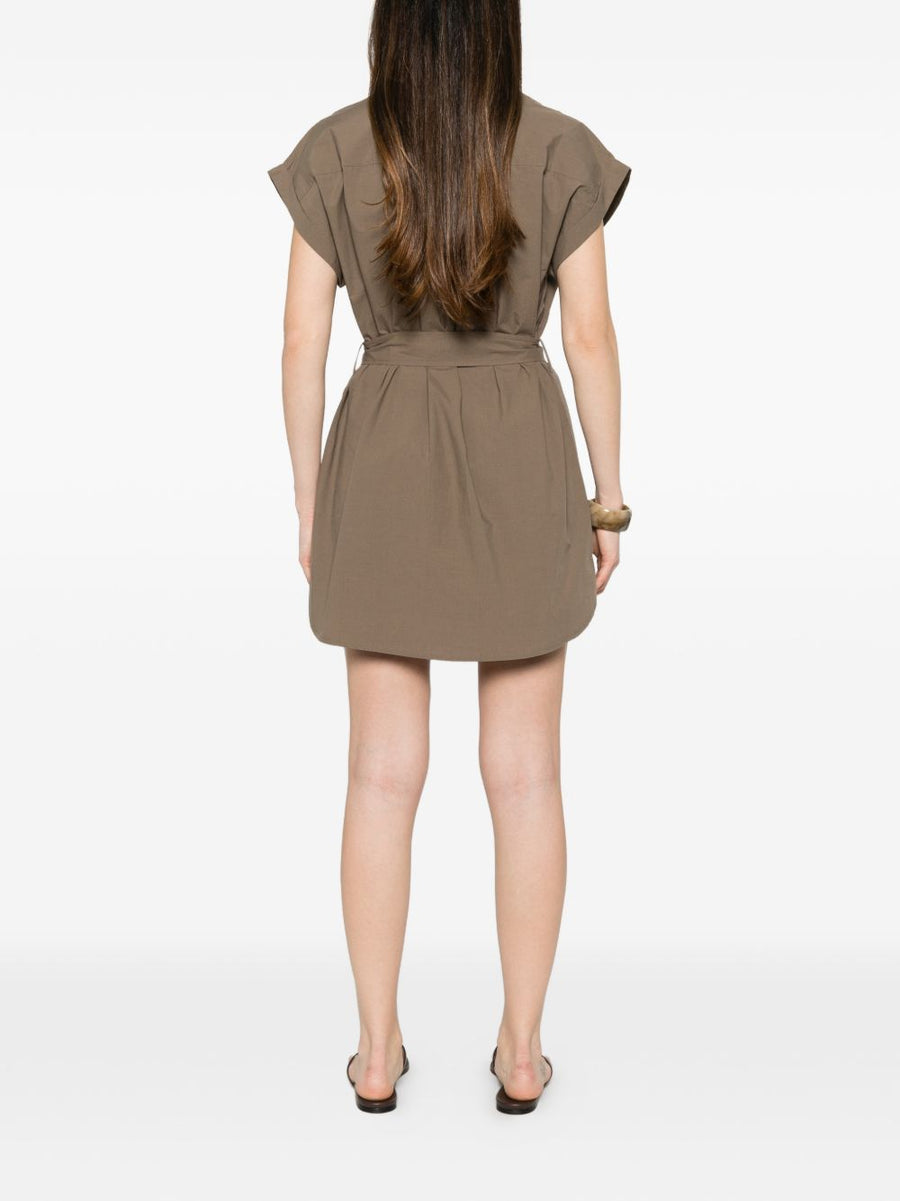 Matteau Cotton Mini Dress For Women Front Button Fastening Detachable Belt Spring Summer 2026