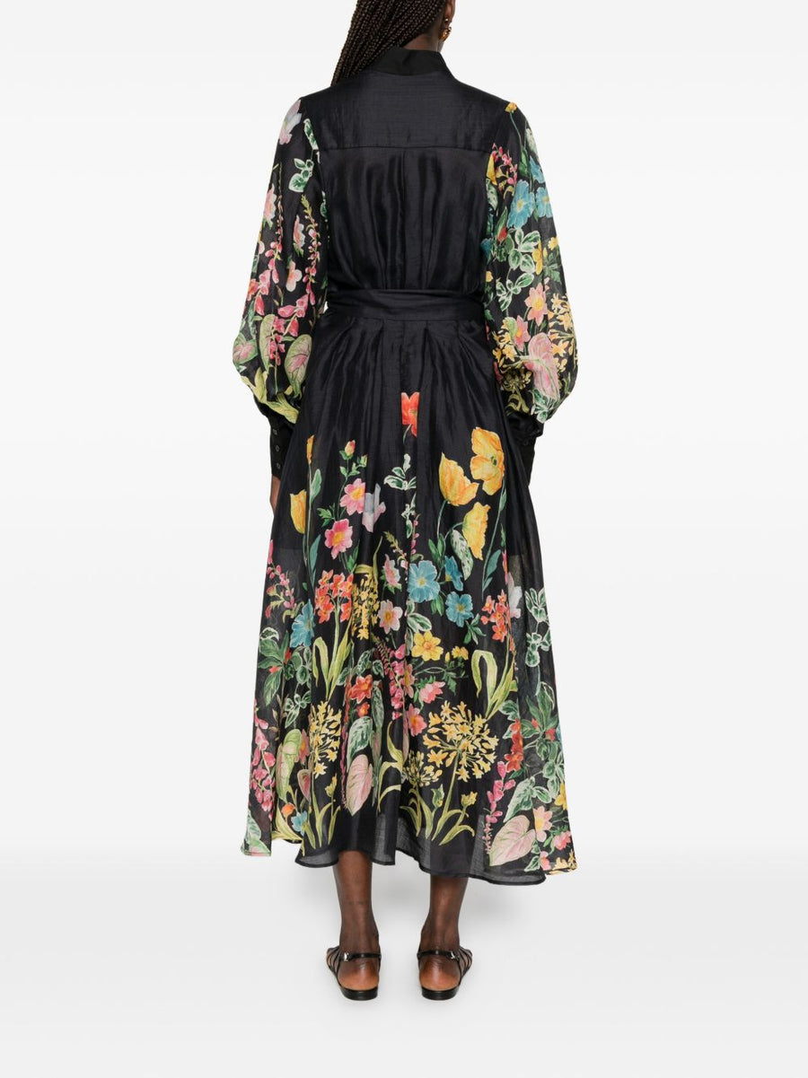 Lavi Printed Long Dress For Women Belted Waist Polished Silhouette Versatile Spring Summer 2026