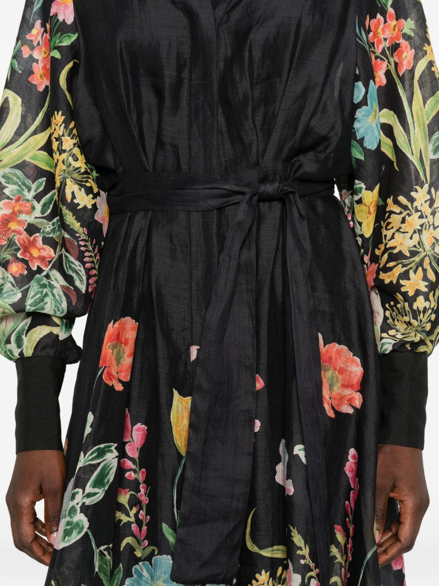 Lavi Printed Long Dress For Women Belted Waist Polished Silhouette Versatile Spring Summer 2026