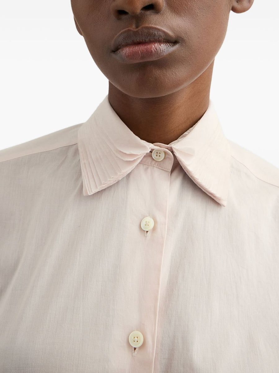 Jil Sander Beige Cotton Shirt With Long Sleeves And Classic Collar