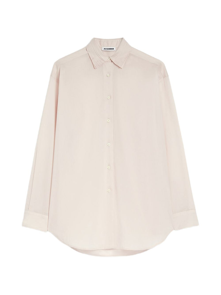 Jil Sander Beige Cotton Shirt With Long Sleeves And Classic Collar