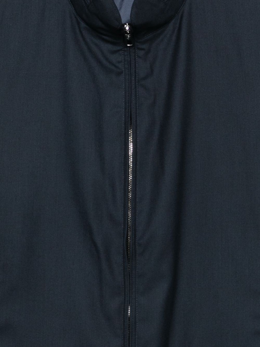 Giorgio Armani Cashmere Silk Blend Blouson Jacket For Men Navy Premium Luxury And Versatility