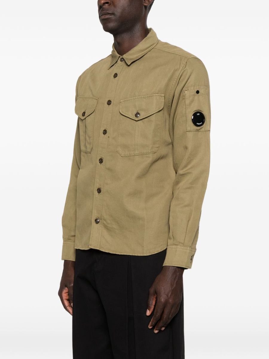 C.P. Company Mens Cotton Linen Blend Shirt Breathable Everyday Essential Premium Quality For Men