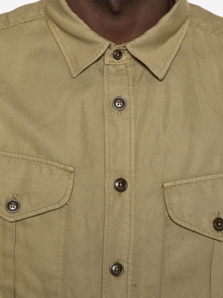 C.P. Company Mens Cotton Linen Blend Shirt Breathable Everyday Essential Premium Quality For Men