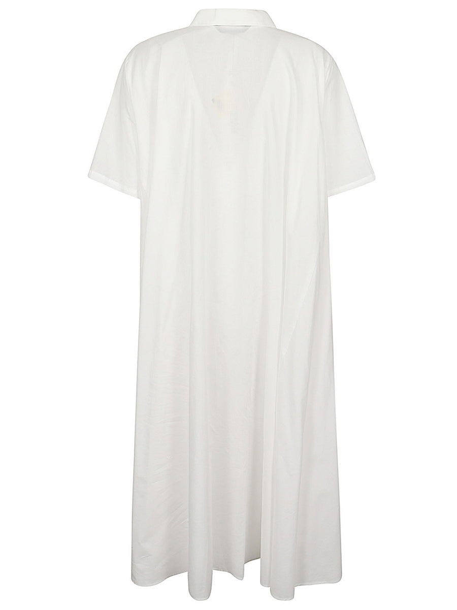MIZUIRO White Cotton Shirt Dress For Women 100% Cotton, Effortless Elegant Relaxed Fit, Versatile Spring Summer Wardrobe