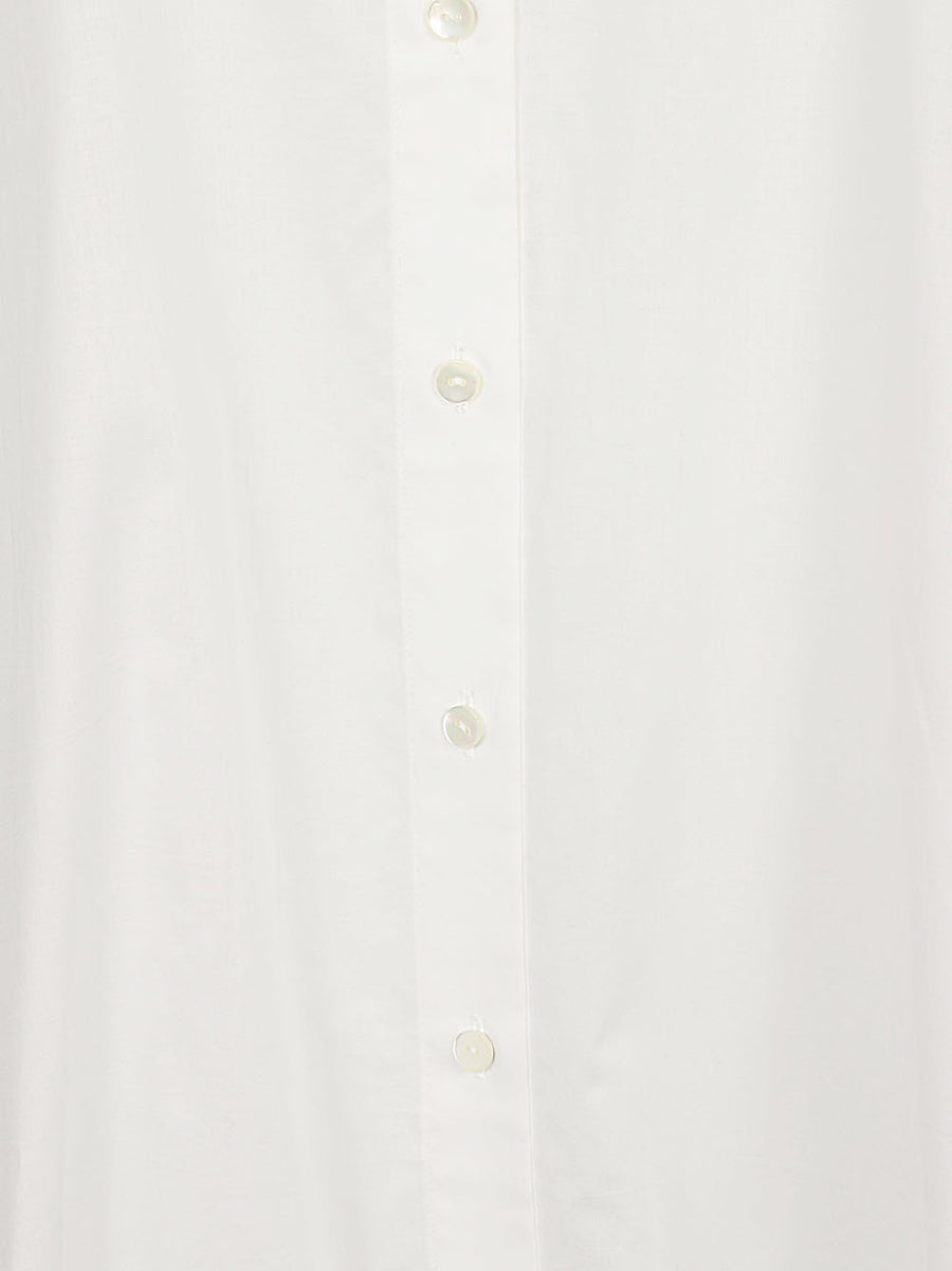 MIZUIRO White Cotton Shirt Dress For Women 100% Cotton, Effortless Elegant Relaxed Fit, Versatile Spring Summer Wardrobe