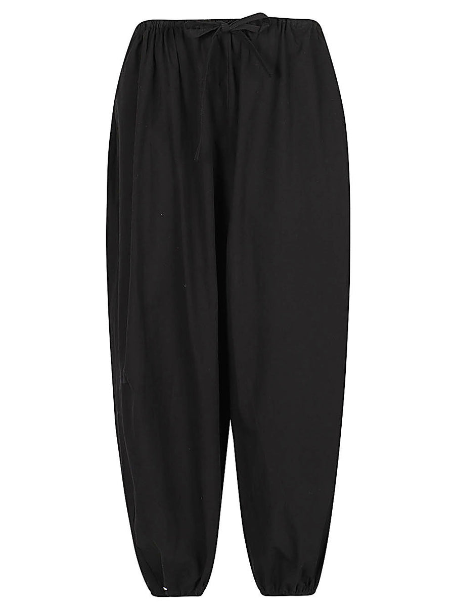 Mizuiro Trousers Volume Silhouette Black 100 Percent Cotton For Women Elevating Everyday Style