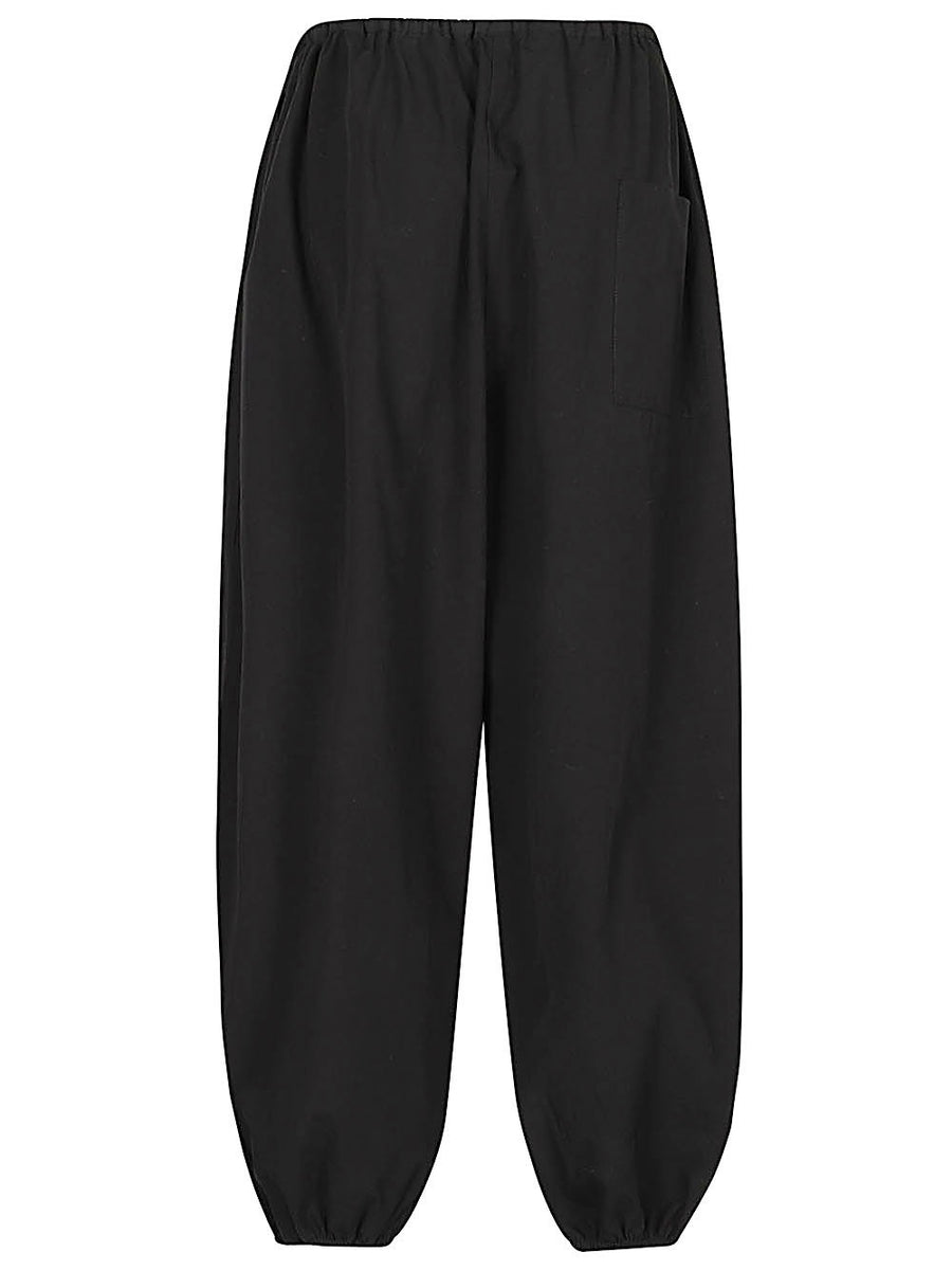 Mizuiro Trousers Volume Silhouette Black 100 Percent Cotton For Women Elevating Everyday Style