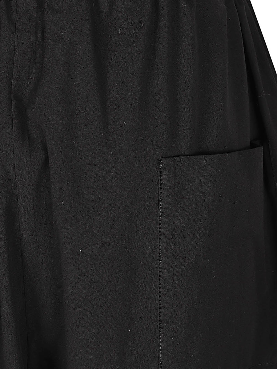 Mizuiro Trousers Volume Silhouette Black 100 Percent Cotton For Women Elevating Everyday Style