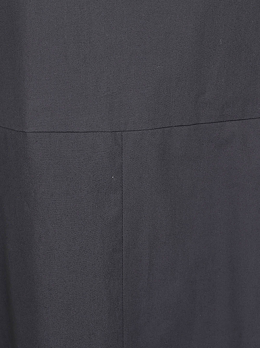 Mizuiro Navy Sleeveless Long Dress For Women Cotton 100 Bodice Fitted And Flared Hem For Refined Spring Summer