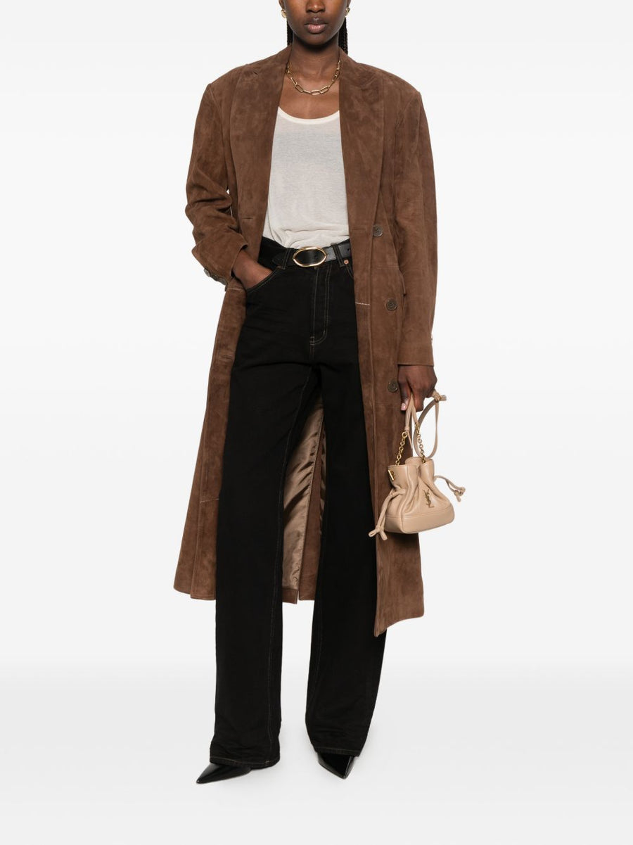 Saint Laurent Baggy Denim Jeans For Women In Black Denim With Luxurious Relaxed Contemporary Fit