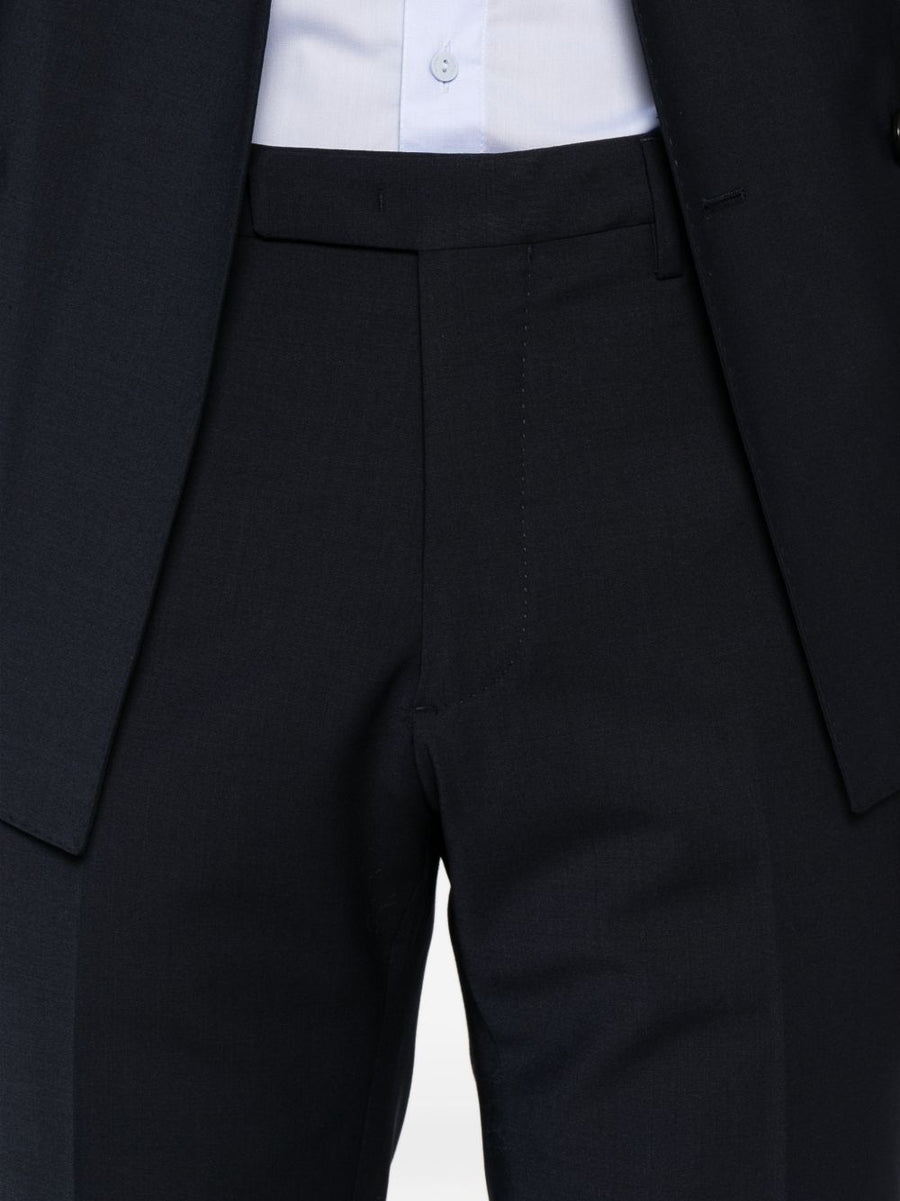 Boglioli Wool Blend Double-Breasted Suit Navy For Modern Men Luxury Tailoring Italian Craftsmanship