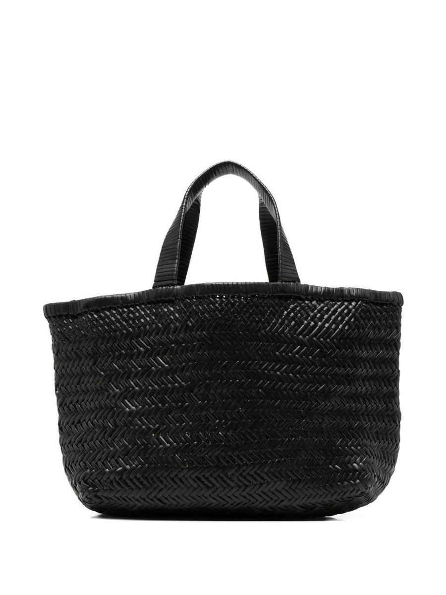 Manebí Shopper Black Calf Leather Open Top Tote For Women
