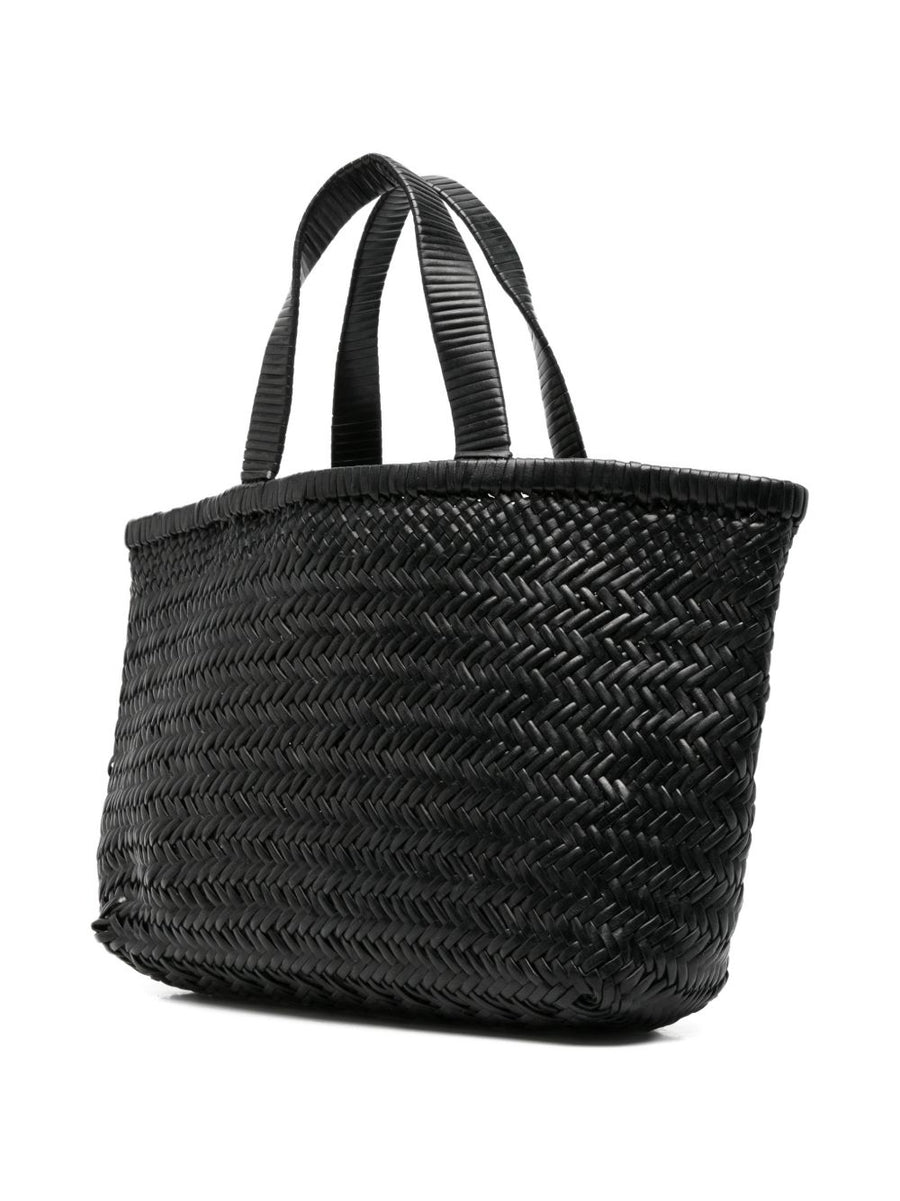 Manebí Shopper Black Calf Leather Open Top Tote For Women