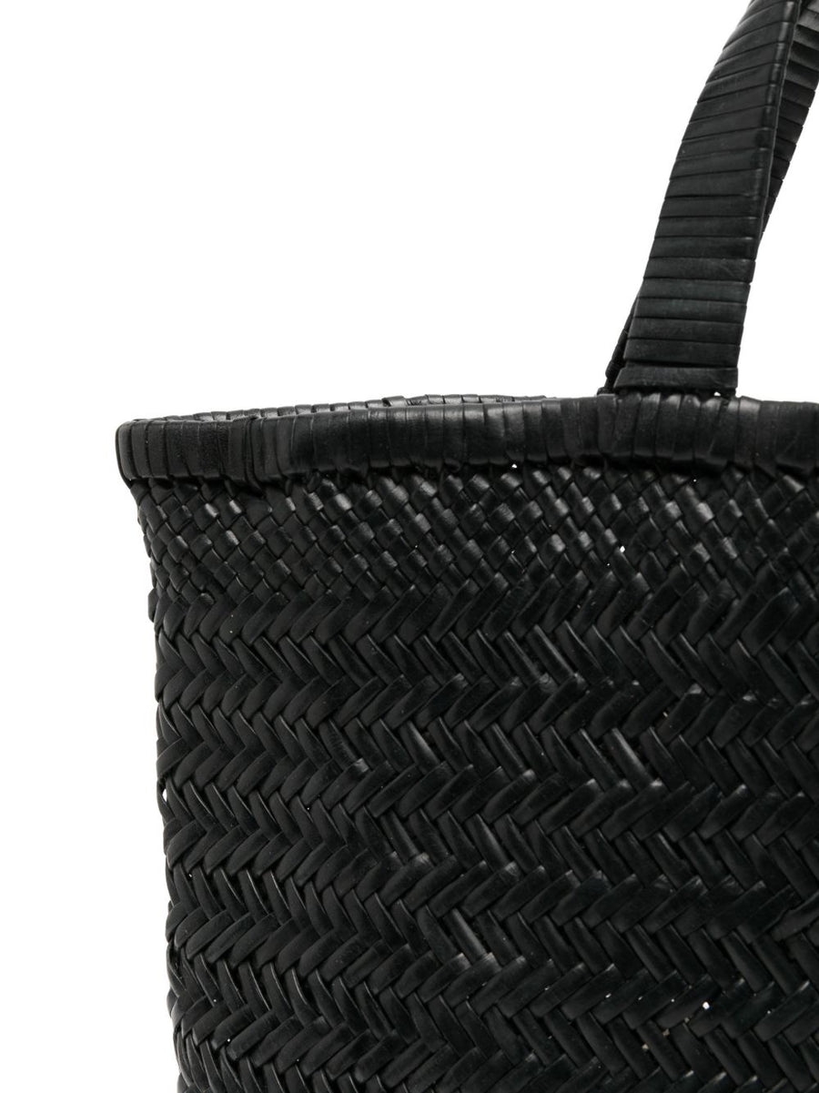 Manebí Shopper Black Calf Leather Open Top Tote For Women