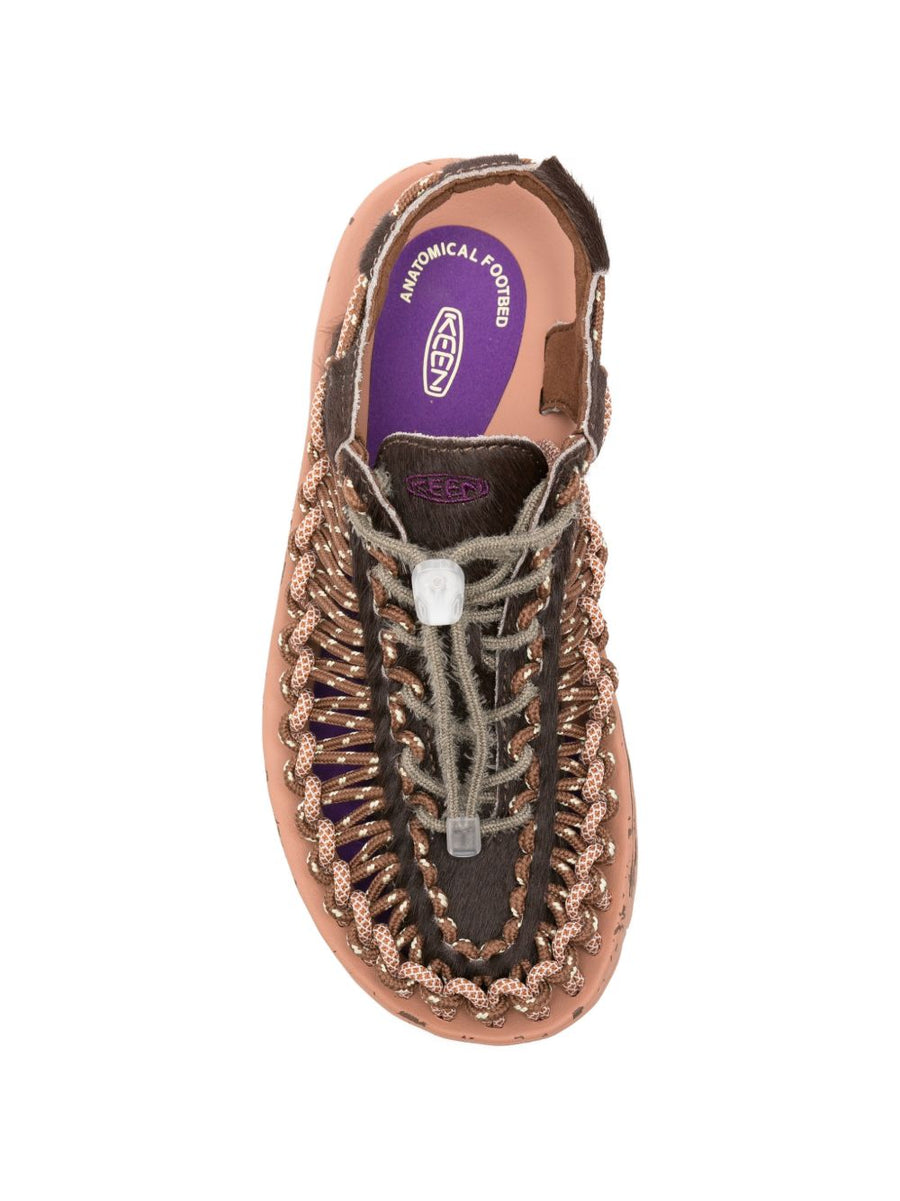 KEEN Uneek Sneakers For Women Brown Braided Upper Lightweight All Day Comfort Toggle Fastening Casual Everyday Style