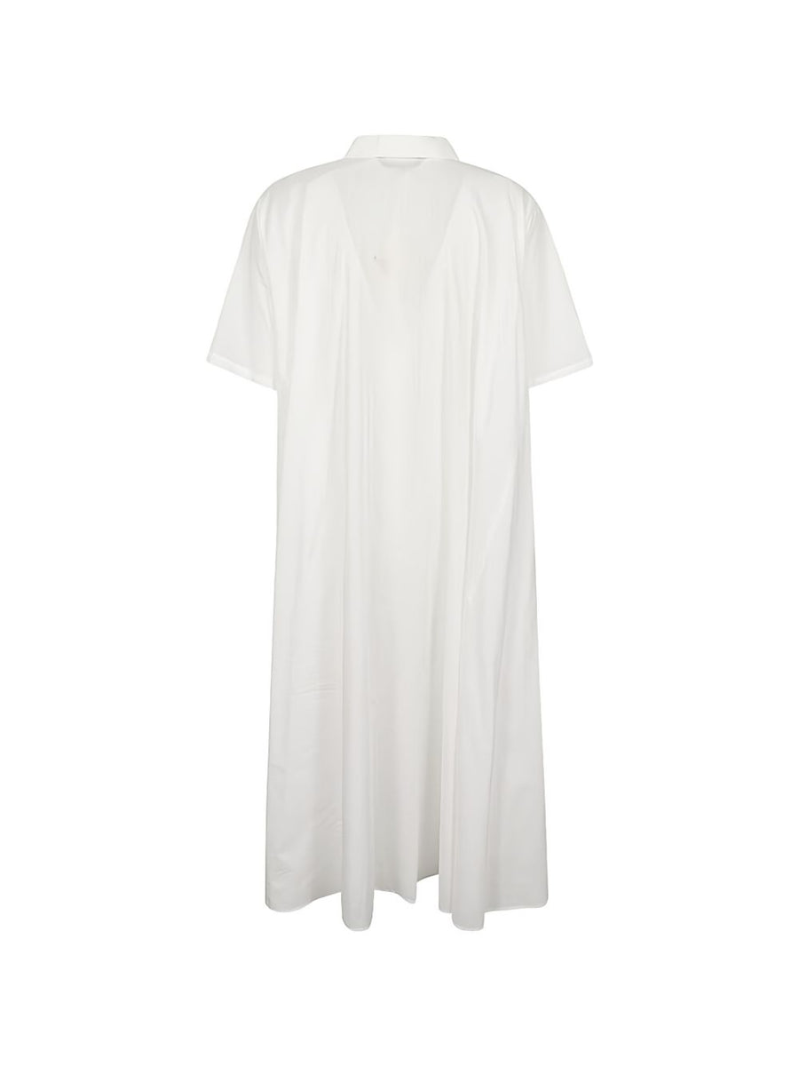 MIZUIRO White Cotton Shirt Dress For Women 100% Cotton, Effortless Elegant Relaxed Fit, Versatile Spring Summer Wardrobe