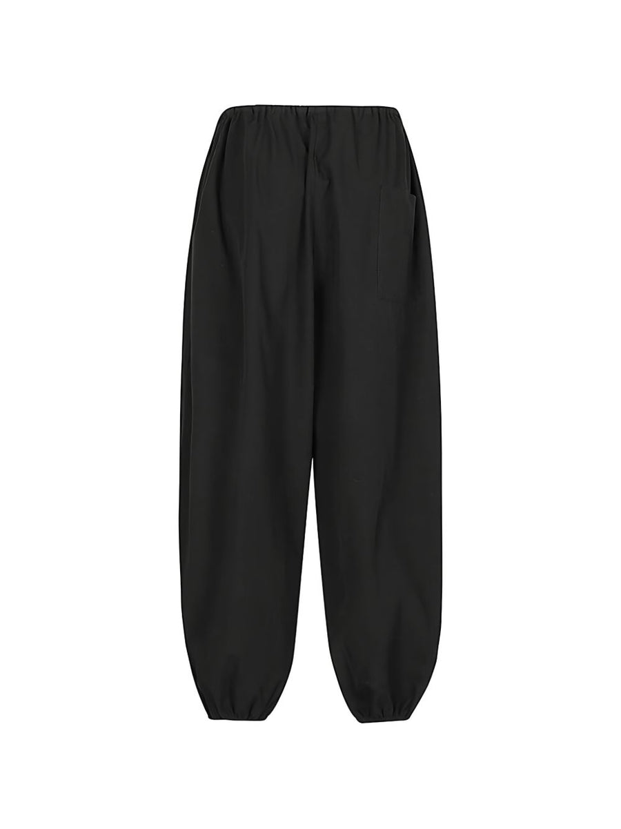 Mizuiro Trousers Volume Silhouette Black 100 Percent Cotton For Women Elevating Everyday Style