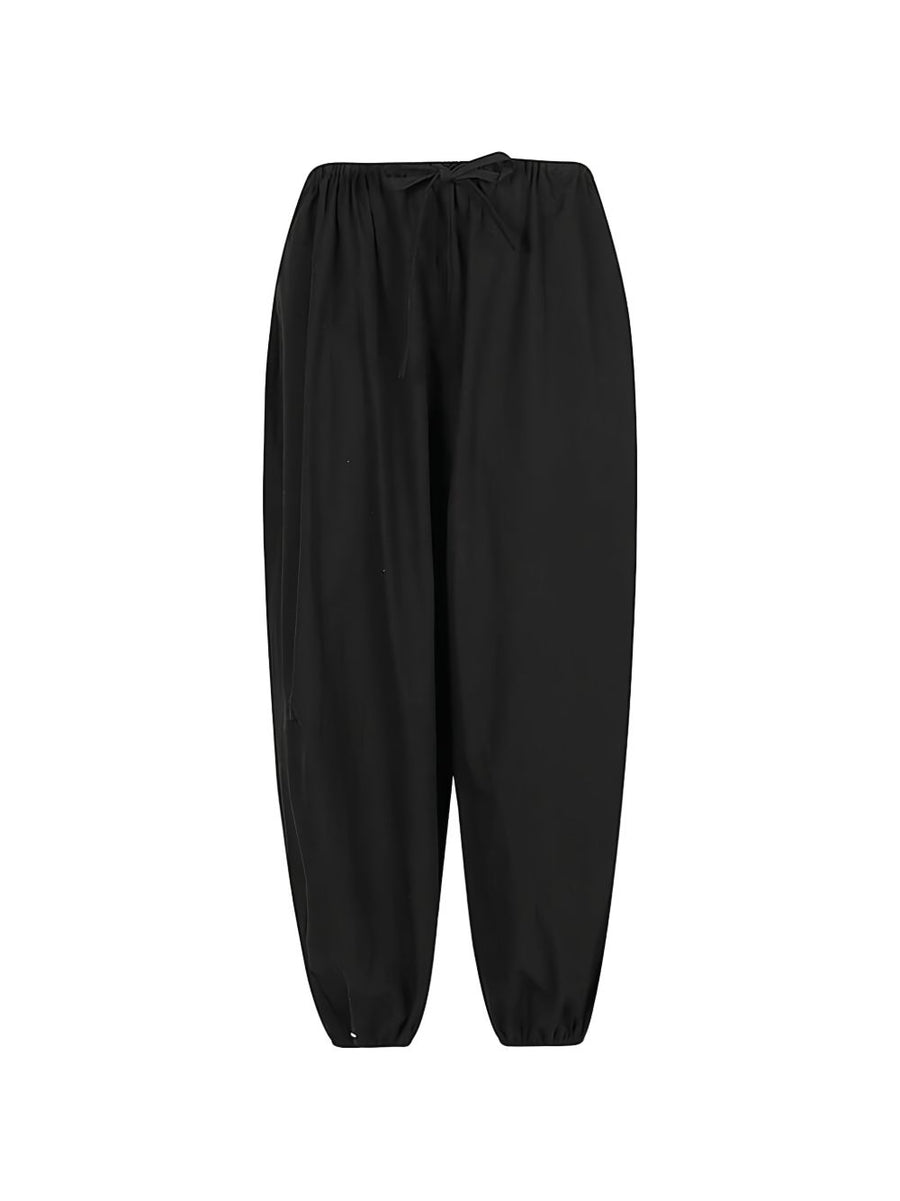 Mizuiro Trousers Volume Silhouette Black 100 Percent Cotton For Women Elevating Everyday Style