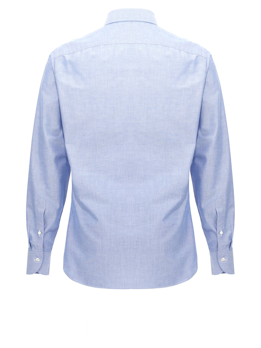 Borriello Marechiaro Oxford Shirt For Men, Light Blue, Premium 100% Cotton, True To Size Collar Fit, Versatile Everyday