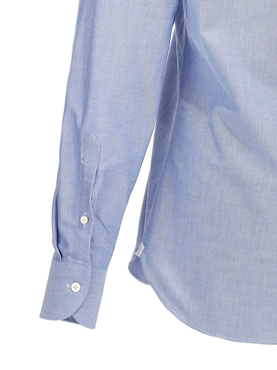 Borriello Marechiaro Oxford Shirt For Men, Light Blue, Premium 100% Cotton, True To Size Collar Fit, Versatile Everyday